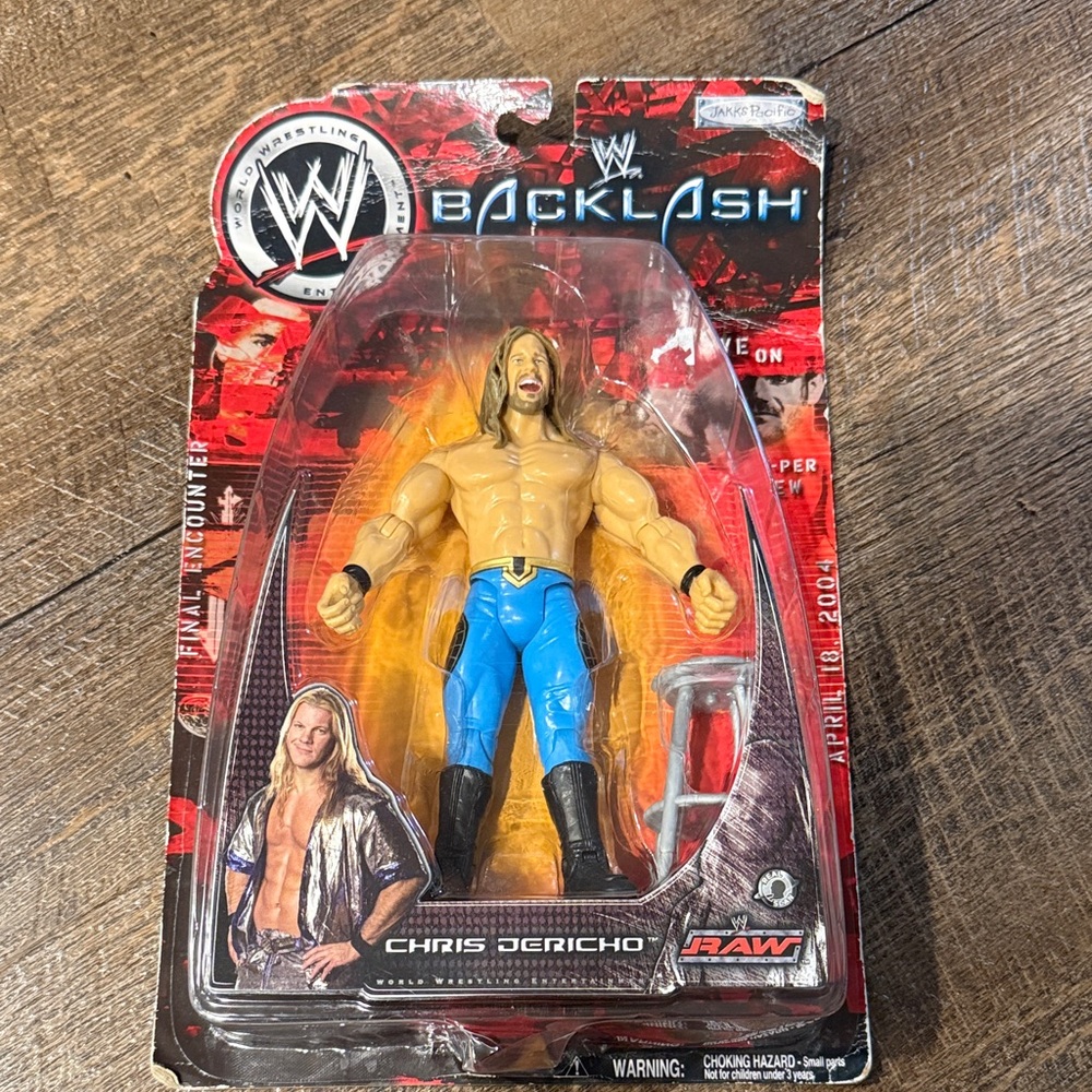 WWE Backlash Action Figure with Blue and Yellow Outfit